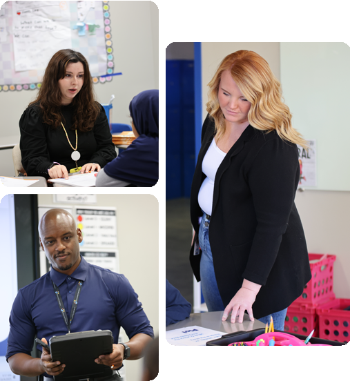 A collage of three HSA Teachers.